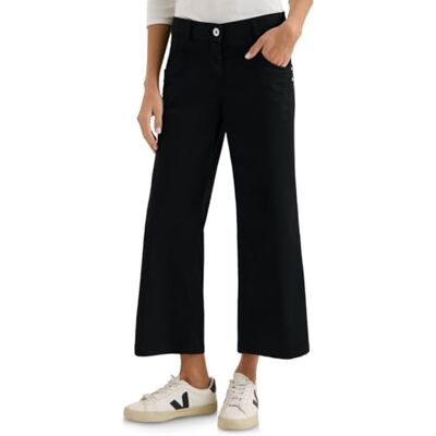 Cecil High Waist Wide Leg Hose im Loose Fit Black 34 Cecil High Waist Wide Leg Hose im Loose Fit Black 34
