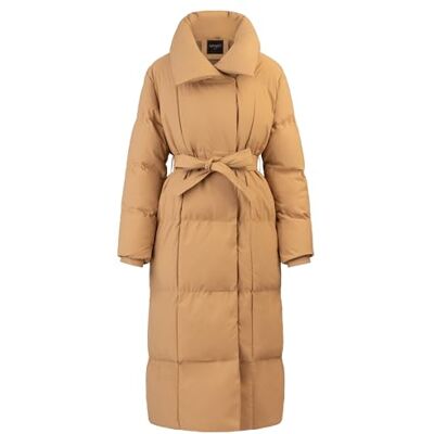 Apart Damen Winterjacke, Langer gefütterter Mantel mit Gürtel, wadenlange warme Jacke, normale Passform Steppmantel, Outdoor Jacke mit Innentaschen, ideal für den Alltag bei kaltem Wetter Apart Damen Winterjacke, Langer gefütterter Mantel mit Gürtel, wadenlange warme Jacke, normale Passform Steppmantel, Outdoor Jacke mit Innentaschen, ideal für den Alltag bei kaltem Wetter