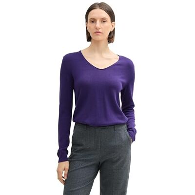 TOM TAILOR Damen Strickpullover mit V-Ausschnitt TOM TAILOR Damen Strickpullover mit V-Ausschnitt