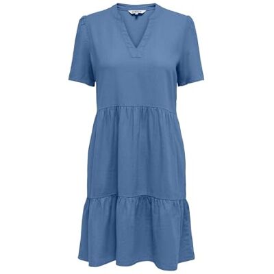 ONLY Onltiri-Goa Ss V-NEC Lin Bl Dress Cc PNT ONLY Onltiri-Goa Ss V-NEC Lin Bl Dress Cc PNT