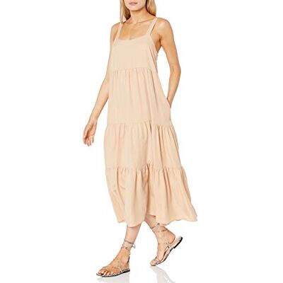 The Drop Damen Britt Maxi-Zeltkleid im Stufendesign, Ingwer, XL The Drop Damen Britt Maxi-Zeltkleid im Stufendesign, Ingwer, XL
