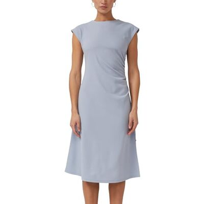 s.Oliver Ärmelloses Midi-Kleid im Slim Fit und seitlicher Raffung s.Oliver Ärmelloses Midi-Kleid im Slim Fit und seitlicher Raffung