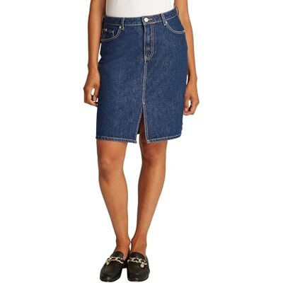 Tommy Hilfiger Damen Jeansrock Straight Ace Knielang, Blau (Ace), 34 Tommy Hilfiger Damen Jeansrock Straight Ace Knielang, Blau (Ace), 34