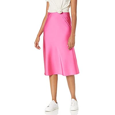 The Drop Damen Maya Rock, seidiger Slip-Skirt-Stil, Rosa, M The Drop Damen Maya Rock, seidiger Slip-Skirt-Stil, Rosa, M
