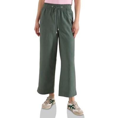 Cecil Wide Leg Hose im Loose Fit aus Leinenmix just Khaki 2X Cecil Wide Leg Hose im Loose Fit aus Leinenmix just Khaki 2X