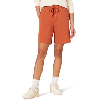 Amazon Essentials Damen Fleece-Bermudashorts mit Hoher Taille, 20,3cm Beininnenlänge (Erhältlich in Übergröße), Terrakotta, XXL Amazon Essentials Damen Fleece-Bermudashorts mit Hoher Taille, 20,3cm Beininnenlänge (Erhältlich in Übergröße), Terrakotta, XXL