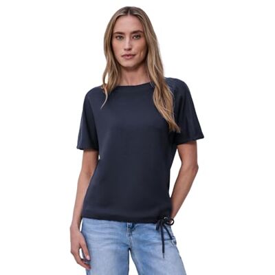 Street One Damen Dropped Shoulder Shirt mit Rippdetail Street One Damen Dropped Shoulder Shirt mit Rippdetail