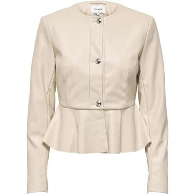 ONLY Onlverona Faux Leather Peplum Jacket OTW ONLY Onlverona Faux Leather Peplum Jacket OTW