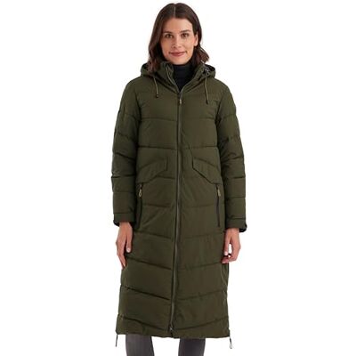 Killtec Damen Kow 62 Wmn Qltd Ct Wintermantel Mantel in Daunenoptik mit Kapuze, dunkeloliv, 36 EU Killtec Damen Kow 62 Wmn Qltd Ct Wintermantel Mantel in Daunenoptik mit Kapuze, dunkeloliv, 36 EU