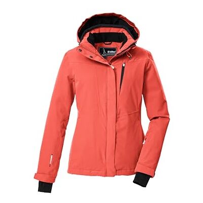 Killtec Damen Skijacke/Funktionsjacke mit abzippbarer Kapuze und Schneefang KSW 25 WMN SKI JCKT, bright coral, 42, 43411-000 Killtec Damen Skijacke/Funktionsjacke mit abzippbarer Kapuze und Schneefang KSW 25 WMN SKI JCKT, bright coral, 42, 43411-000