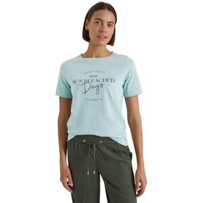 Cecil T-Shirt mit Boat Neck und Wording Artwork Cecil T-Shirt mit Boat Neck und Wording Artwork