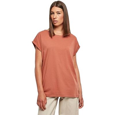 Urban Classics Damen T-Shirt Ladies Extended Shoulder Tee, T-Shirt mit überschnittenen Schultern, aus Baumwolle, erhältlich in vielen Farben, Terracotta, M Urban Classics Damen T-Shirt Ladies Extended Shoulder Tee, T-Shirt mit überschnittenen Schultern, aus Baumwolle, erhältlich in vielen Farben, Terracotta, M
