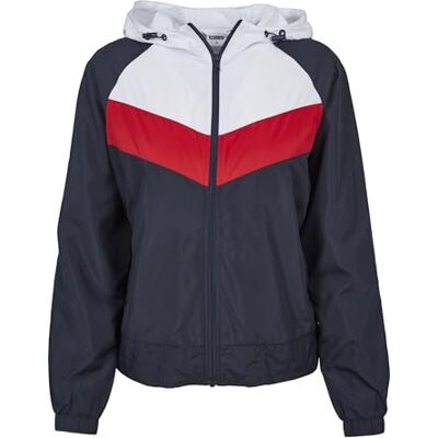 Urban Classics Damen Jacke Ladies 3 Tone Windbreaker TB2009, Gr. Small (Herstellergröße: S), Mehrfarbig (Navy/White/Fire Red 01243) Urban Classics Damen Jacke Ladies 3 Tone Windbreaker TB2009, Gr. Small (Herstellergröße: S), Mehrfarbig (Navy/White/Fire Red 01243)