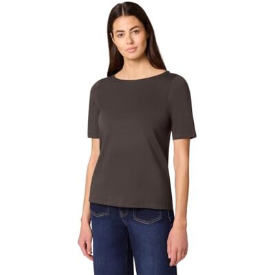Street One Basic T-Shirt mit U-Boot-Ausschnitt Street One Basic T-Shirt mit U-Boot-Ausschnitt