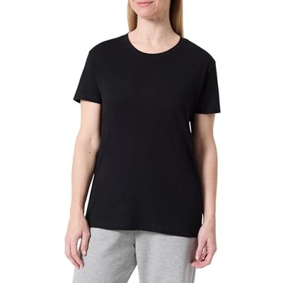 Replay Damen T-Shirt Kurzarm mit Rundhalsausschnitt, Black 098 (Schwarz), XS Replay Damen T-Shirt Kurzarm mit Rundhalsausschnitt, Black 098 (Schwarz), XS