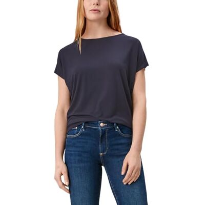 s.Oliver Fließendes Jersey-Shirt mit überschnittenen Schultern s.Oliver Fließendes Jersey-Shirt mit überschnittenen Schultern