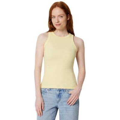 Amazon Essentials Damen Slim-Fit-Tanktop Mit Rippstrick, Pastellgelb., S Amazon Essentials Damen Slim-Fit-Tanktop Mit Rippstrick, Pastellgelb., S