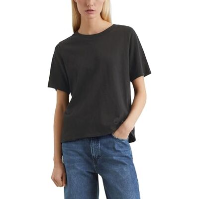 Marc O' Polo Denim Damen T-Shirt aus Bio-Baumwolle mit Rundhalsausschnitt, Schwarz (Black), XS Marc O' Polo Denim Damen T-Shirt aus Bio-Baumwolle mit Rundhalsausschnitt, Schwarz (Black), XS
