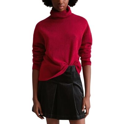 Marc O' Polo Marc OߴPolo Denim Damen Pullover mit Rollkragen Regular Fit, Rot (Red Mulberry), XXL Marc O' Polo Marc OߴPolo Denim Damen Pullover mit Rollkragen Regular Fit, Rot (Red Mulberry), XXL
