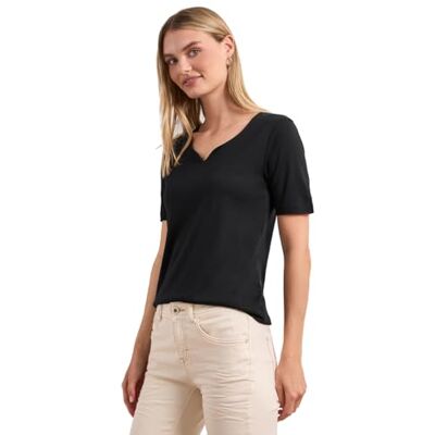 Street One Basic T-Shirt mit Herzausschnitt Street One Basic T-Shirt mit Herzausschnitt