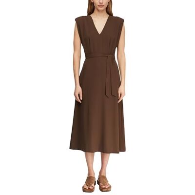 Comma Midikleid mit Taillengürtel und Schulterpolstern Comma Midikleid mit Taillengürtel und Schulterpolstern