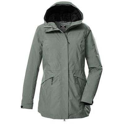 Killtec Damen Outdoorparka/Funktionsparka mit Kapuze KOW 19 WMN PRK, grüngrau, 50, 43307-000 Killtec Damen Outdoorparka/Funktionsparka mit Kapuze KOW 19 WMN PRK, grüngrau, 50, 43307-000