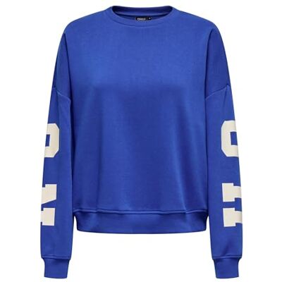 ONLY Damen Sweatshirt ONLSweat Life Back Sleeve Print Pullover Loose Fit 15356793 Surf The Web Birch Houston M ONLY Damen Sweatshirt ONLSweat Life Back Sleeve Print Pullover Loose Fit 15356793 Surf The Web Birch Houston M