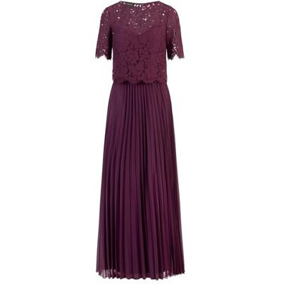 Apart Damen Langes Plissiertes Abendkleid, kurzärmelige Spitzenjacke, verstellbare Träger, Slim-Fit-Oberteil, Maxikleid für Hochzeitsgäste, formelle Party und Abschlussball Apart Damen Langes Plissiertes Abendkleid, kurzärmelige Spitzenjacke, verstellbare Träger, Slim-Fit-Oberteil, Maxikleid für Hochzeitsgäste, formelle Party und Abschlussball
