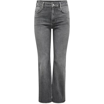 ONLY Damen ONLBAILEY HW Kick Flare DNM CRO Jeans, Grey Denim, 27W x 32L ONLY Damen ONLBAILEY HW Kick Flare DNM CRO Jeans, Grey Denim, 27W x 32L