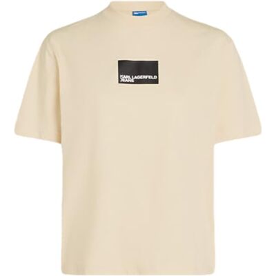 KARL LAGERFELD JEANS Regular Ss Box Logo Tee, Women, Brown, T-Shirt KARL LAGERFELD JEANS Regular Ss Box Logo Tee, Women, Brown, T-Shirt