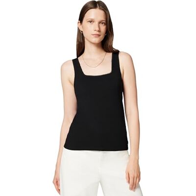 Tommy Hilfiger Damen Tank Top Slim Gerippt, Schwarz (Black), XS Tommy Hilfiger Damen Tank Top Slim Gerippt, Schwarz (Black), XS