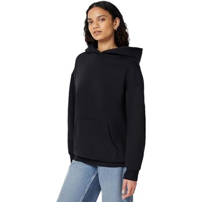 Amazon Essentials Damen Oversize Fleece-Kapuzenpullover, Hoodie, Schwarz, S Amazon Essentials Damen Oversize Fleece-Kapuzenpullover, Hoodie, Schwarz, S