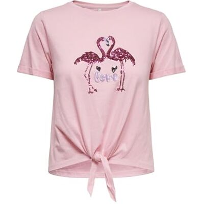 ONLY Onldora Life S/S Knot Fold-Up Top JRS ONLY Onldora Life S/S Knot Fold-Up Top JRS