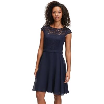 Vera Mont Damen 0255/4825 Kleid, Blau, 40 EU Vera Mont Damen 0255/4825 Kleid, Blau, 40 EU