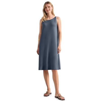 Street One Knielanges Kleid mit Schnallendetail Ashen Blue 40 Street One Knielanges Kleid mit Schnallendetail Ashen Blue 40