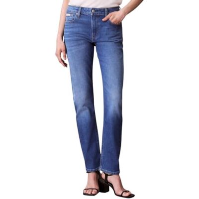 Calvin Damen Jeans Hose Slim Indigo Channel Mid Rise, Blau (Indigo Channel), 31W Calvin Damen Jeans Hose Slim Indigo Channel Mid Rise, Blau (Indigo Channel), 31W