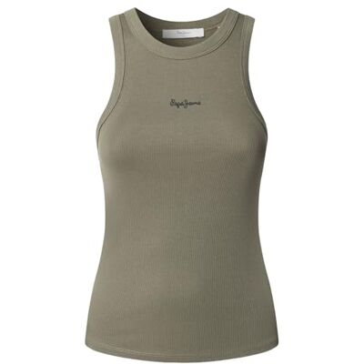 Pepe Jeans Damen Marian T-Shirt, Grün (Dark Khaki Green), M Pepe Jeans Damen Marian T-Shirt, Grün (Dark Khaki Green), M