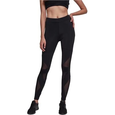 Urban Classics Damen Skinny Leggings Ladies Triangel Tech Mesh TB1938, Gr. 36 (Herstellergröße: S), Schwarz (Blk/Blk 00017) Urban Classics Damen Skinny Leggings Ladies Triangel Tech Mesh TB1938, Gr. 36 (Herstellergröße: S), Schwarz (Blk/Blk 00017)