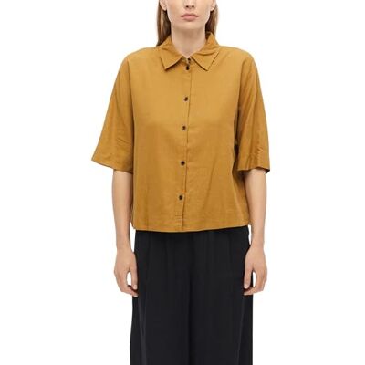 s.Oliver Kurzarm-Bluse aus Leinenmix s.Oliver Kurzarm-Bluse aus Leinenmix