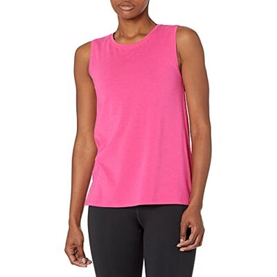 Amazon Essentials Damen Yoga-Tanktop aus weicher Baumwolle mit normaler Passform (erhältlich in Übergröße) (früher Core 10), Hellrosa, Größe S Amazon Essentials Damen Yoga-Tanktop aus weicher Baumwolle mit normaler Passform (erhältlich in Übergröße) (früher Core 10), Hellrosa, Größe S