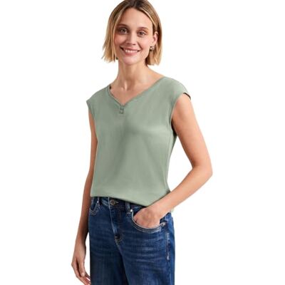 Street One Shirt mit gerundetem V-Ausschnitt Street One Shirt mit gerundetem V-Ausschnitt