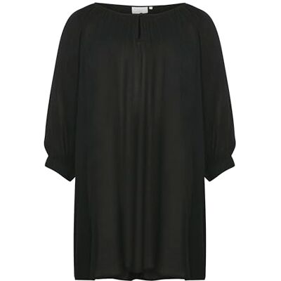 KAFFE CURVE Tunika KCami Damen Tunika 3/4 Arm Casual Rundhals Shirt Große Großen 48, Black deep KAFFE CURVE Tunika KCami Damen Tunika 3/4 Arm Casual Rundhals Shirt Große Großen 48, Black deep