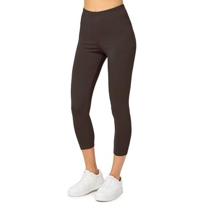 Merry Style Damen Leggings 3/4 aus Baumwolle mit Stretch – Leichte Capri Leggings Damen aus atmungsaktiver, elastischer Baumwolle, ideal für Yoga Sport Freizeit Reisen MS10-199 (Braun,XS) Merry Style Damen Leggings 3/4 aus Baumwolle mit Stretch – Leichte Capri Leggings Damen aus atmungsaktiver, elastischer Baumwolle, ideal für Yoga Sport Freizeit Reisen MS10-199 (Braun,XS)