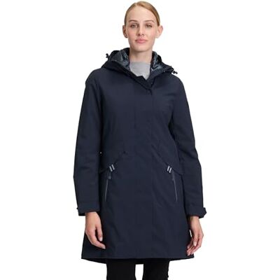 Betty Barclay Damen 3 in 1 Jacke mit Abnehmbarer Kapuze 36, Dunkelblau Betty Barclay Damen 3 in 1 Jacke mit Abnehmbarer Kapuze 36, Dunkelblau