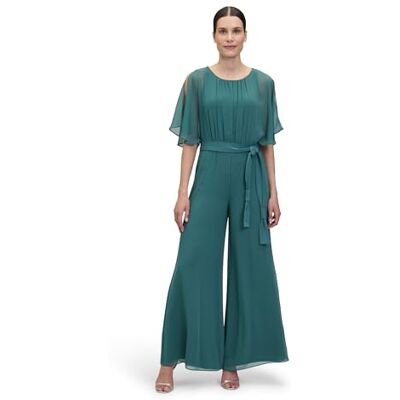 Vera Mont Damen Jumpsuit mit Bindegürtel 36, Dark Emerald Vera Mont Damen Jumpsuit mit Bindegürtel 36, Dark Emerald