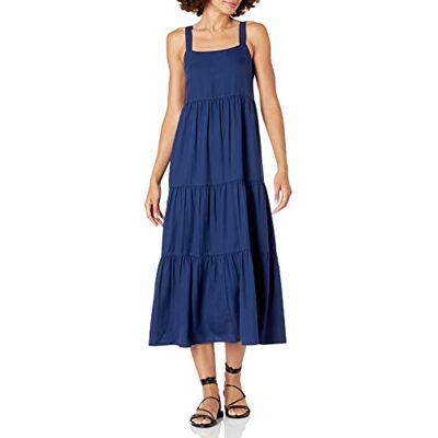 The Drop Damen Britt Maxi-Zeltkleid im Stufendesign, Marineblau, M The Drop Damen Britt Maxi-Zeltkleid im Stufendesign, Marineblau, M