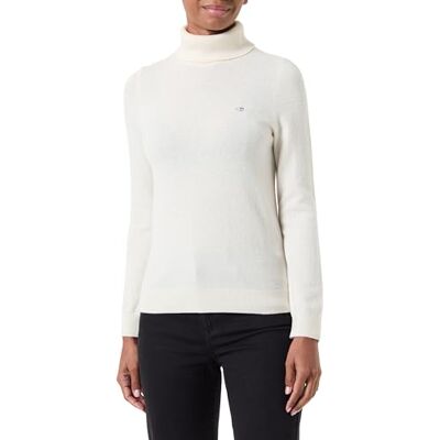 GANT Damen Extrafine Lambswool Rollneck Pullover, Cream, L EU GANT Damen Extrafine Lambswool Rollneck Pullover, Cream, L EU