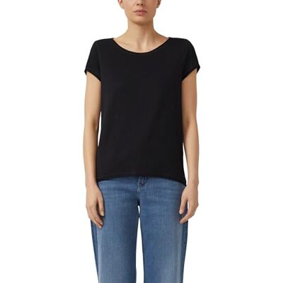 s.Oliver T-Shirt mit Rollkanten und Flammgarnstruktur s.Oliver T-Shirt mit Rollkanten und Flammgarnstruktur