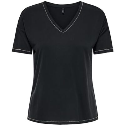 ONLY Onlfree Life S/S Stitch V-Neck Top JRS ONLY Onlfree Life S/S Stitch V-Neck Top JRS