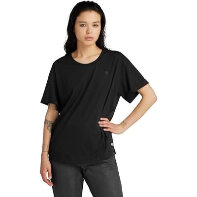 G-STAR RAW Damen Rolled Up Sleeve Boyfriend Top, Schwarz (dk Black D24524-4107-6484), XS G-STAR RAW Damen Rolled Up Sleeve Boyfriend Top, Schwarz (dk Black D24524-4107-6484), XS